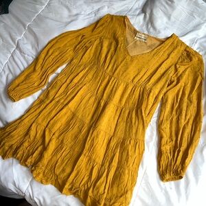 Urban Outfitters Mustard Yellow Textured dress